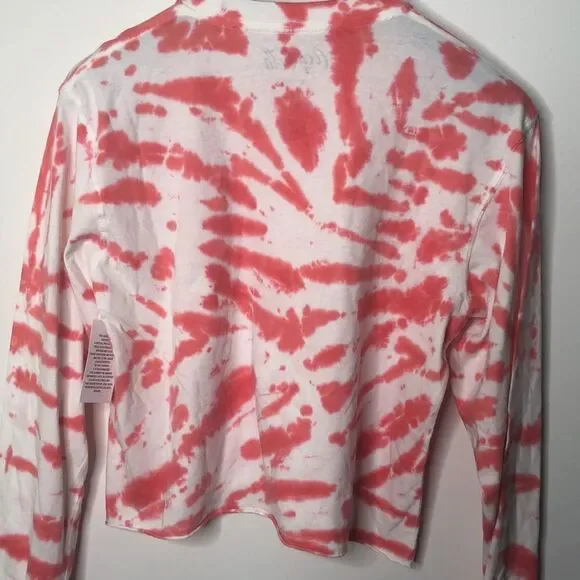 Coca-Cola Cropped long sleeve shirt tie dye girls size medium 7/9 - Picture 2 of 3